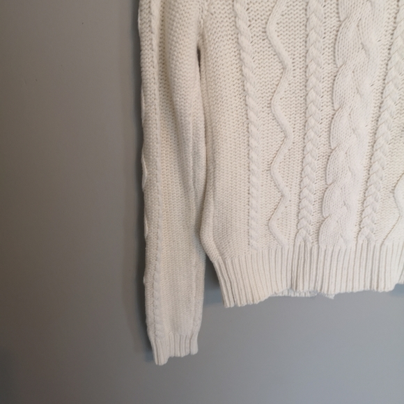 Aerie Y2K Textured Chunky Cable Knit Cardigan with Bobbles and Button Fr… - Picture 9 of 12